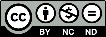 Creative Commons Attribution NonCommercial NonDerivatives license's button
